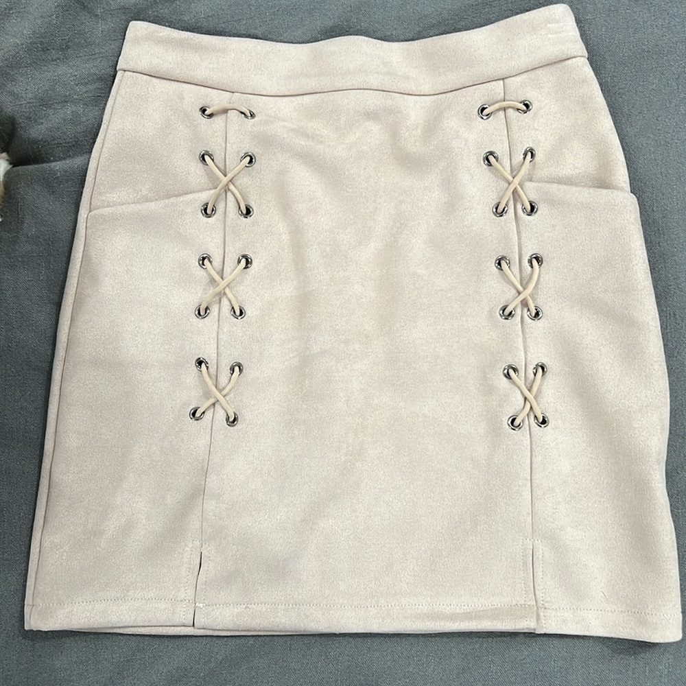 Velvet mini skirt